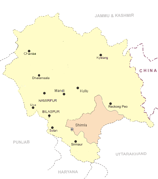 Shimla district map